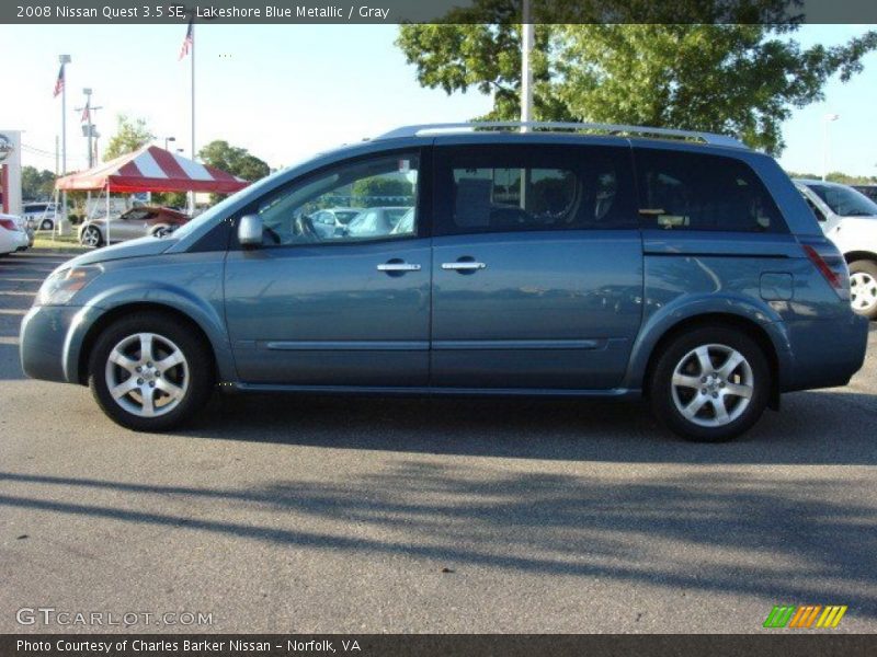 Lakeshore Blue Metallic / Gray 2008 Nissan Quest 3.5 SE