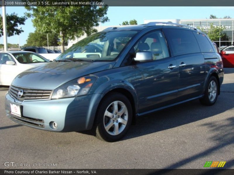 Lakeshore Blue Metallic / Gray 2008 Nissan Quest 3.5 SE