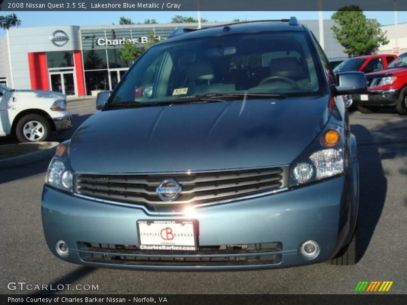 Lakeshore Blue Metallic / Gray 2008 Nissan Quest 3.5 SE