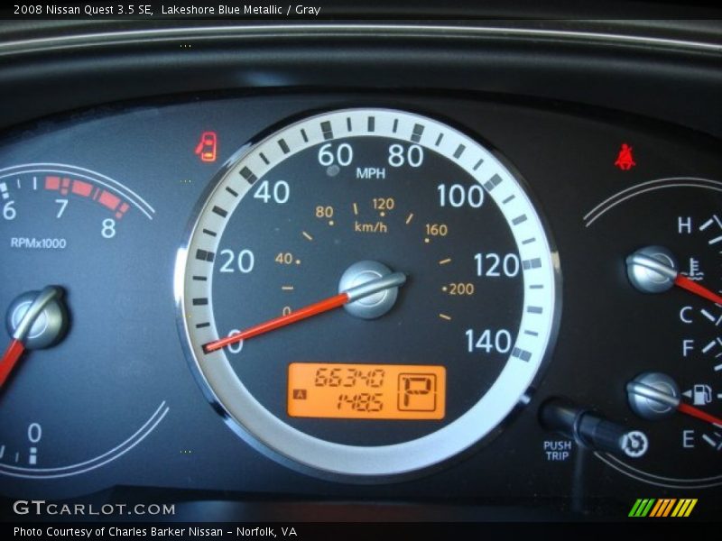 Lakeshore Blue Metallic / Gray 2008 Nissan Quest 3.5 SE