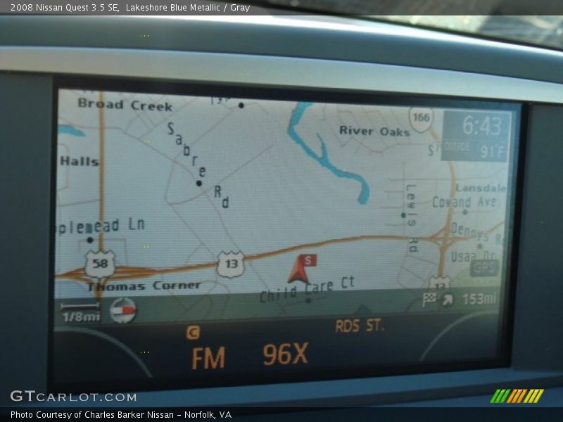 Lakeshore Blue Metallic / Gray 2008 Nissan Quest 3.5 SE