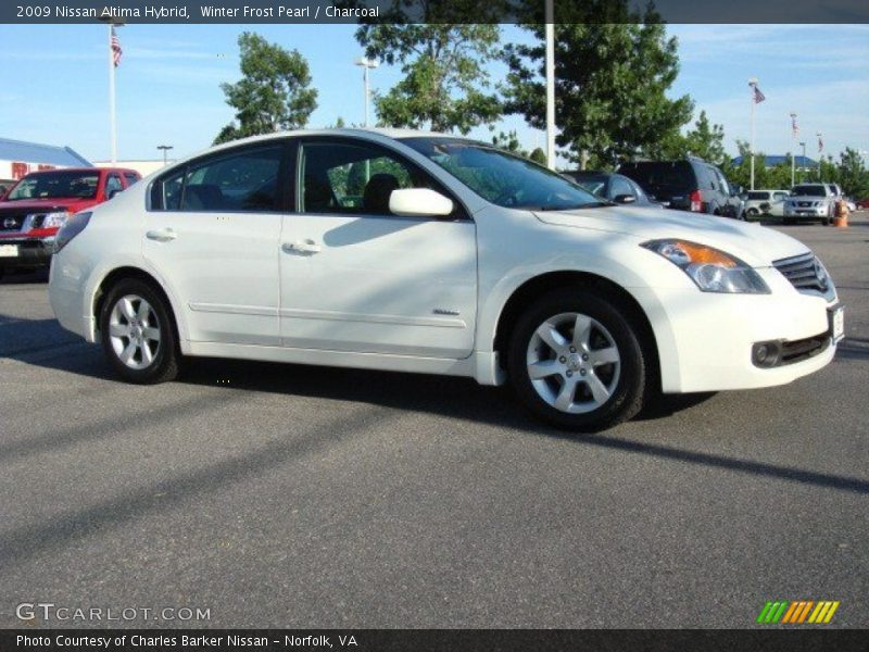 Winter Frost Pearl / Charcoal 2009 Nissan Altima Hybrid