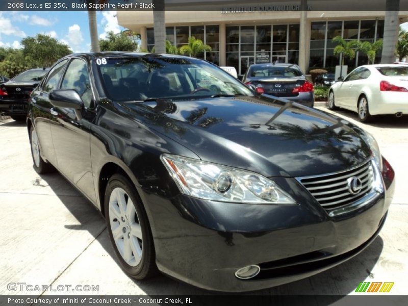 Black Sapphire Pearl / Black 2008 Lexus ES 350