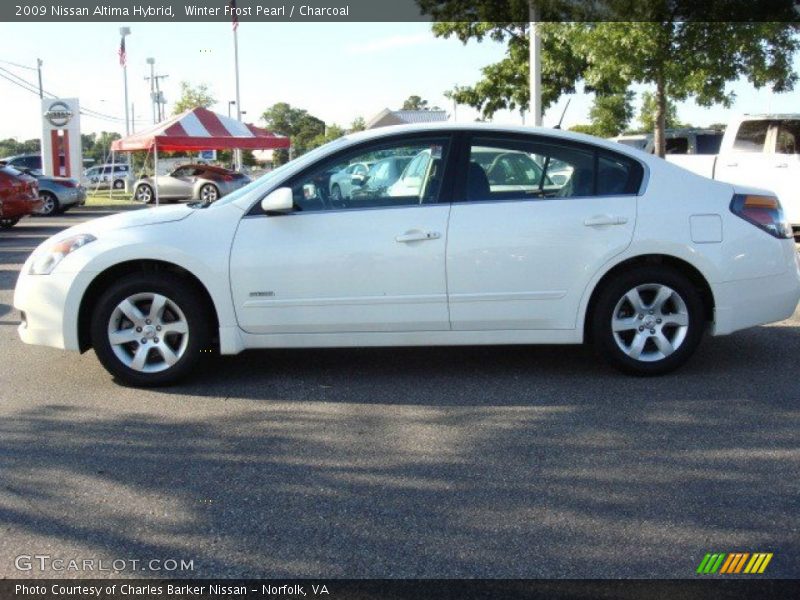 Winter Frost Pearl / Charcoal 2009 Nissan Altima Hybrid
