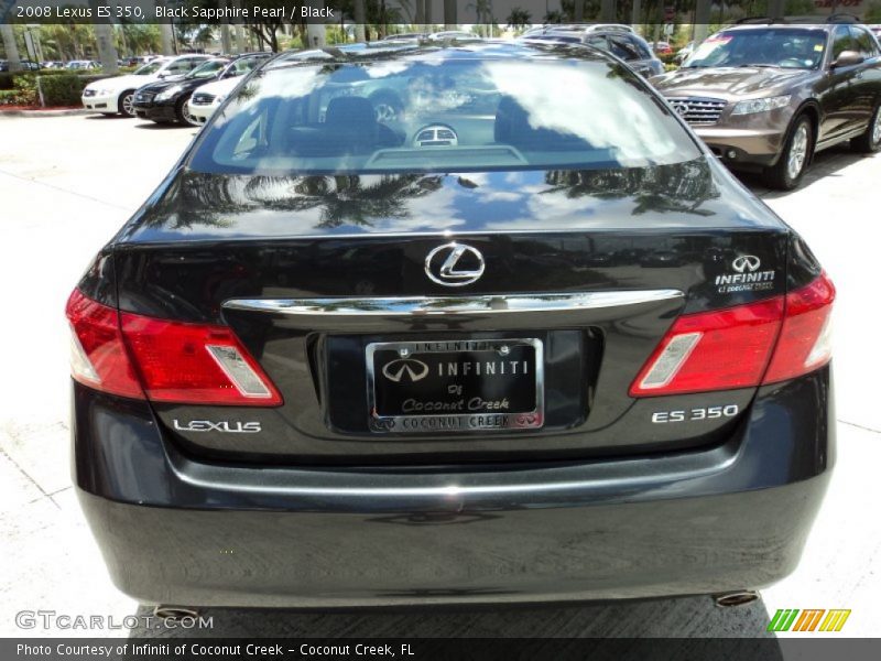 Black Sapphire Pearl / Black 2008 Lexus ES 350