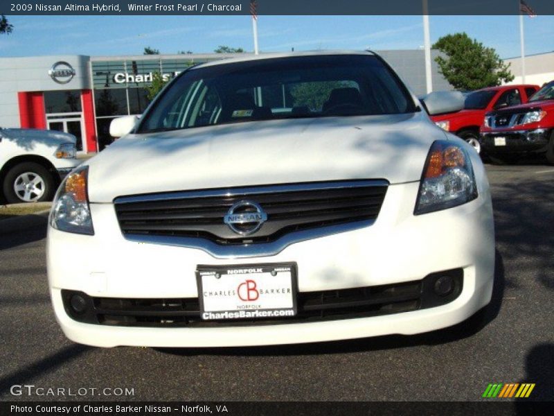 Winter Frost Pearl / Charcoal 2009 Nissan Altima Hybrid