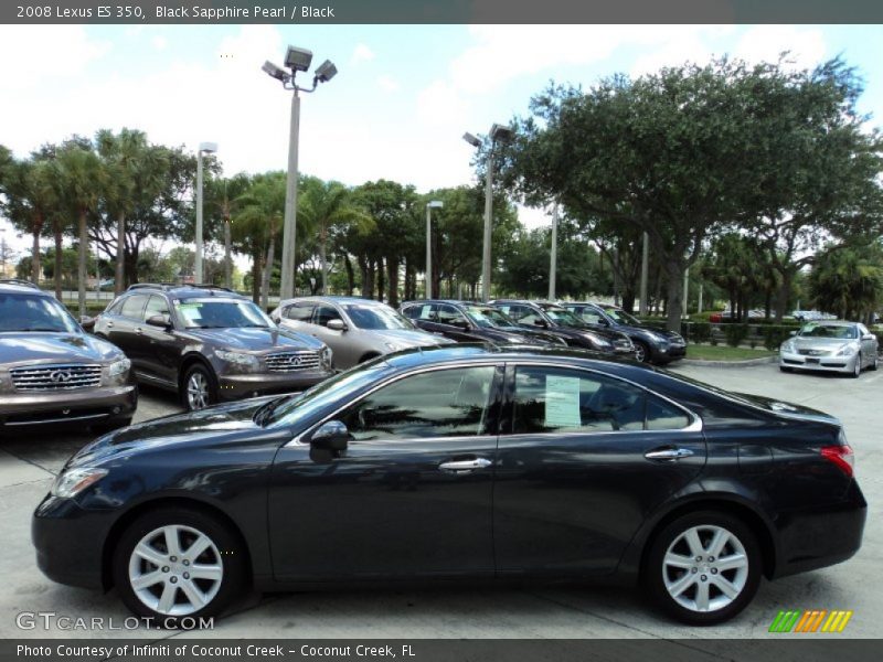 Black Sapphire Pearl / Black 2008 Lexus ES 350