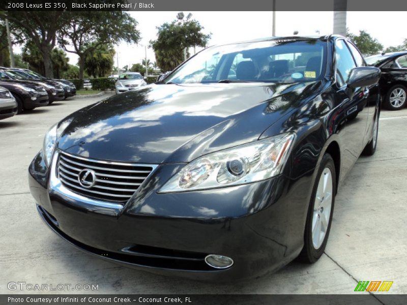 Black Sapphire Pearl / Black 2008 Lexus ES 350