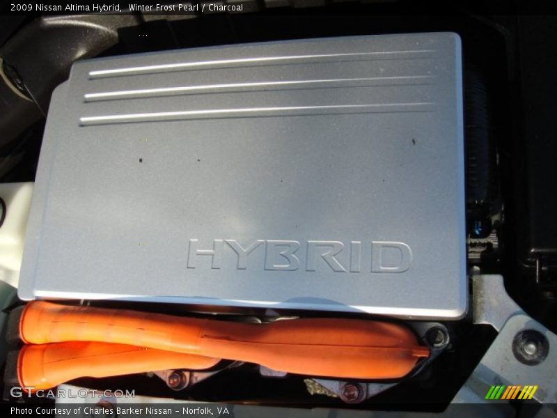 Winter Frost Pearl / Charcoal 2009 Nissan Altima Hybrid