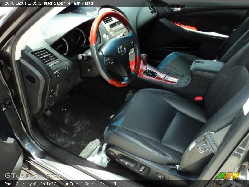 Black Sapphire Pearl / Black 2008 Lexus ES 350