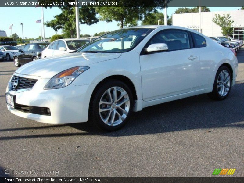 Winter Frost Pearl / Charcoal 2009 Nissan Altima 3.5 SE Coupe