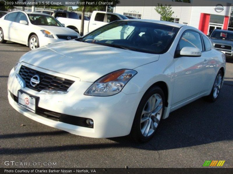 Winter Frost Pearl / Charcoal 2009 Nissan Altima 3.5 SE Coupe