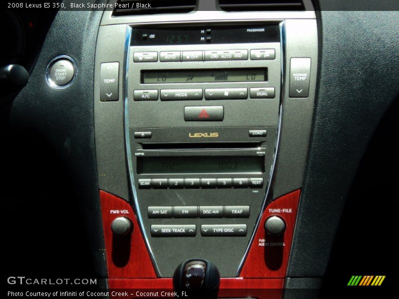 Black Sapphire Pearl / Black 2008 Lexus ES 350