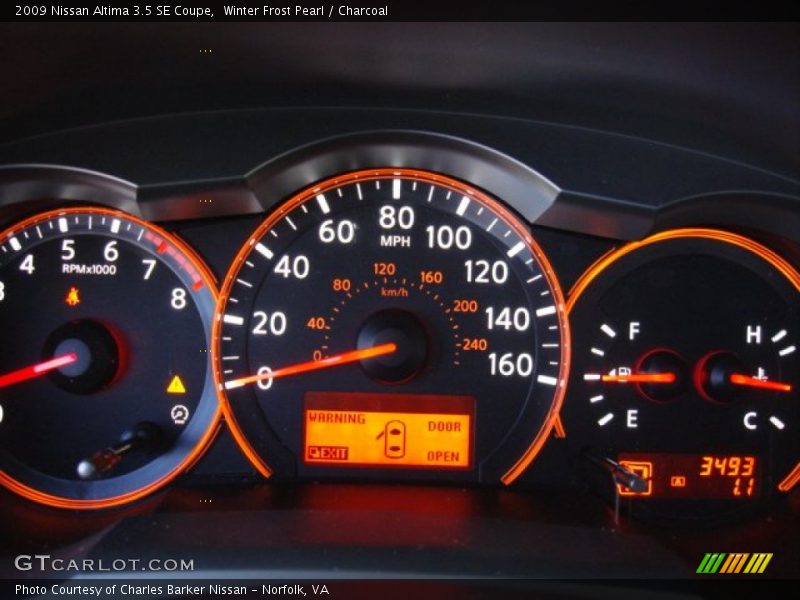 Winter Frost Pearl / Charcoal 2009 Nissan Altima 3.5 SE Coupe
