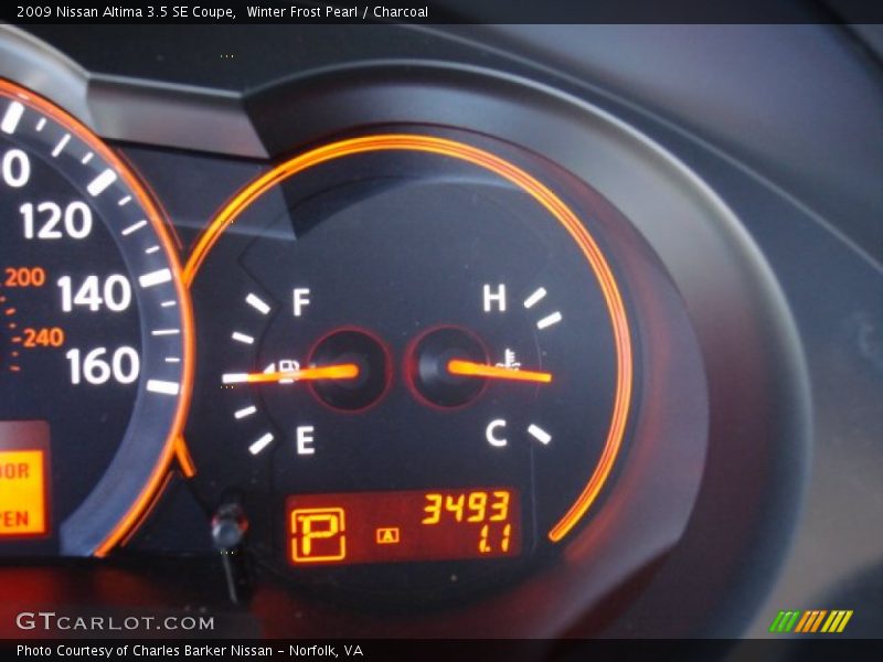 Winter Frost Pearl / Charcoal 2009 Nissan Altima 3.5 SE Coupe