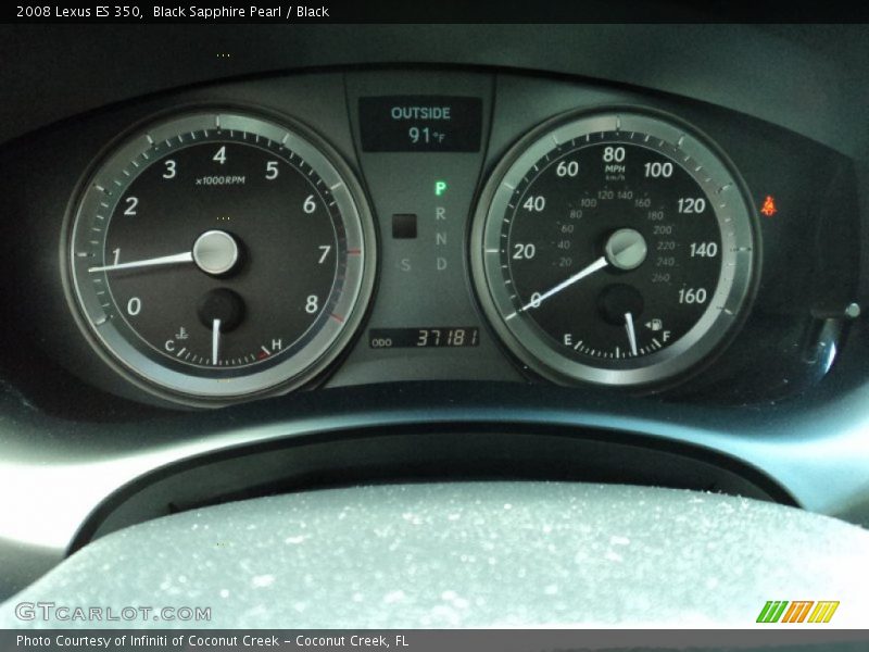 Black Sapphire Pearl / Black 2008 Lexus ES 350