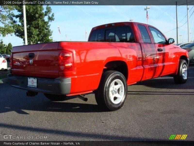 Flame Red / Medium Slate Gray 2006 Dodge Dakota ST Club Cab