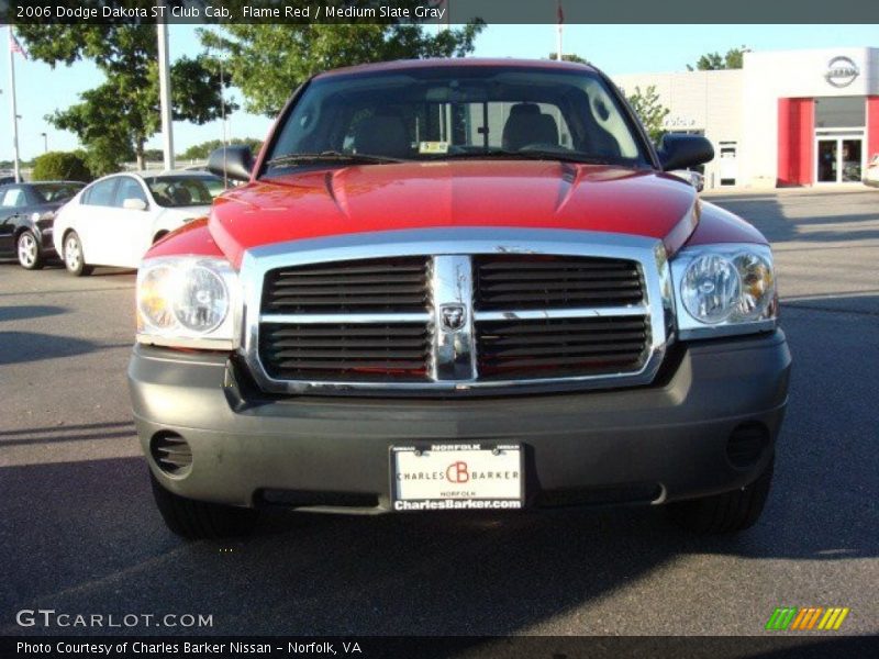 Flame Red / Medium Slate Gray 2006 Dodge Dakota ST Club Cab
