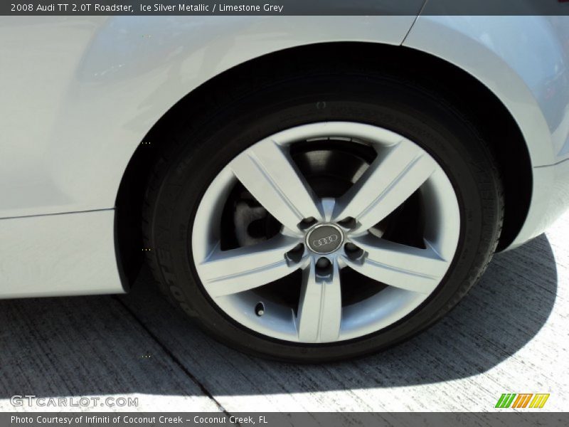 Ice Silver Metallic / Limestone Grey 2008 Audi TT 2.0T Roadster