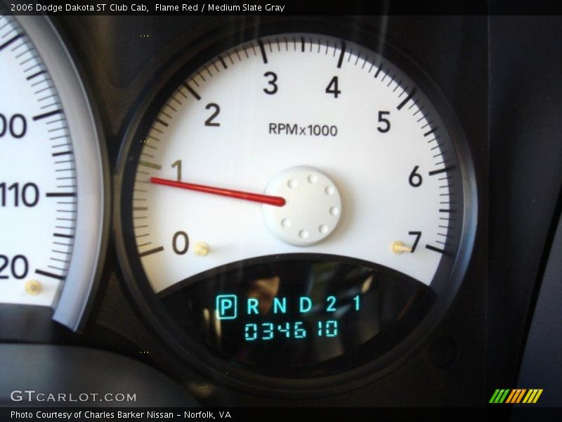Flame Red / Medium Slate Gray 2006 Dodge Dakota ST Club Cab