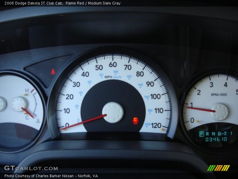 Flame Red / Medium Slate Gray 2006 Dodge Dakota ST Club Cab