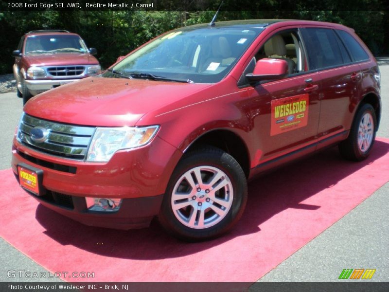 Redfire Metallic / Camel 2008 Ford Edge SEL AWD