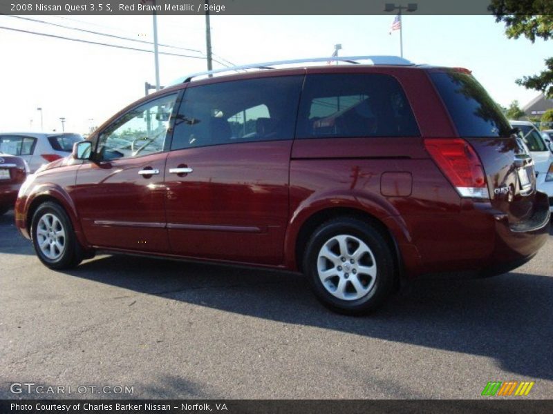 Red Brawn Metallic / Beige 2008 Nissan Quest 3.5 S