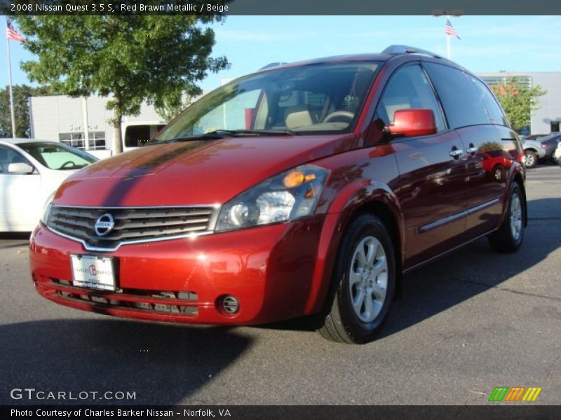 Red Brawn Metallic / Beige 2008 Nissan Quest 3.5 S