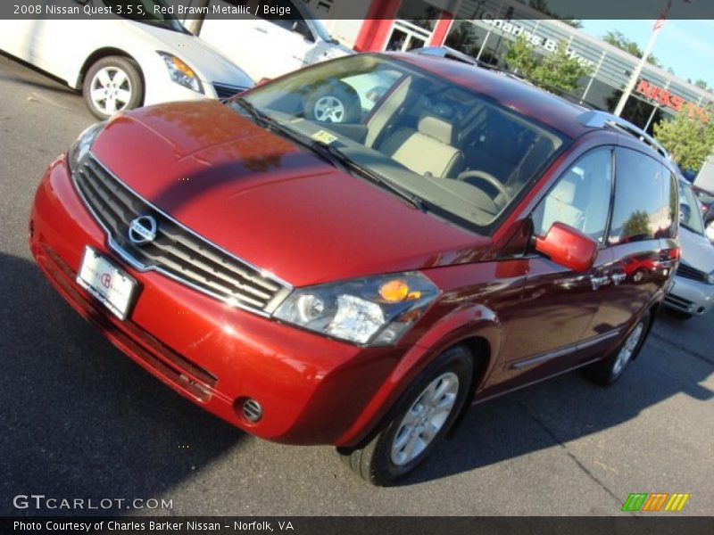 Red Brawn Metallic / Beige 2008 Nissan Quest 3.5 S