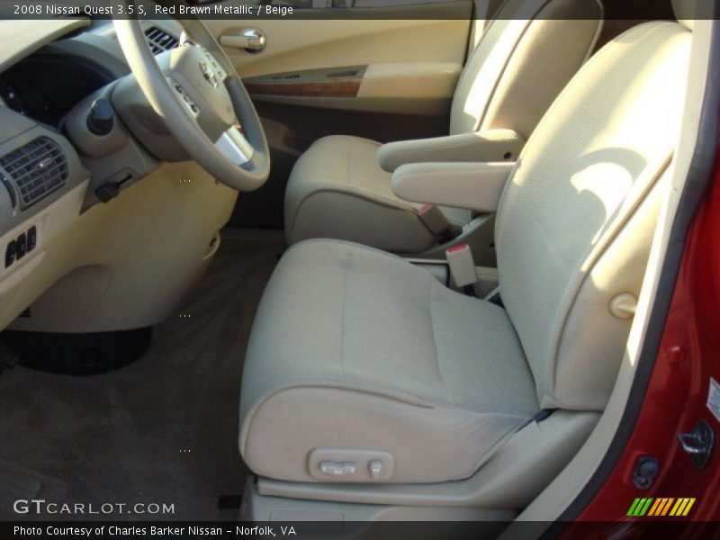 Red Brawn Metallic / Beige 2008 Nissan Quest 3.5 S