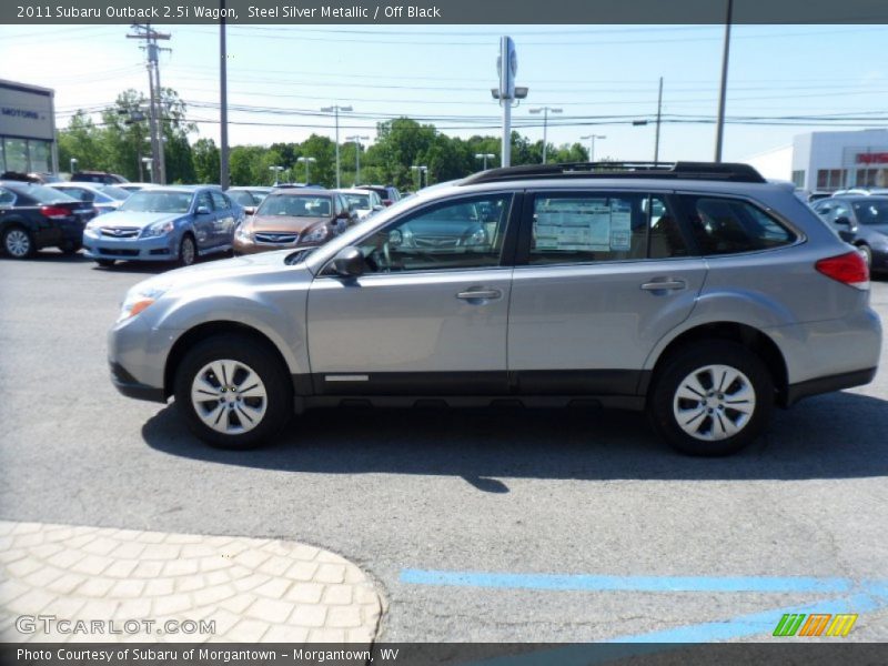 Steel Silver Metallic / Off Black 2011 Subaru Outback 2.5i Wagon