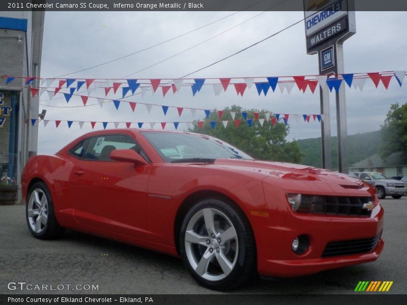 Inferno Orange Metallic / Black 2011 Chevrolet Camaro SS Coupe