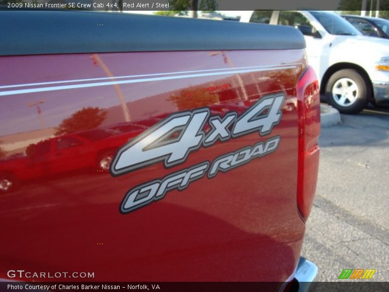 Red Alert / Steel 2009 Nissan Frontier SE Crew Cab 4x4