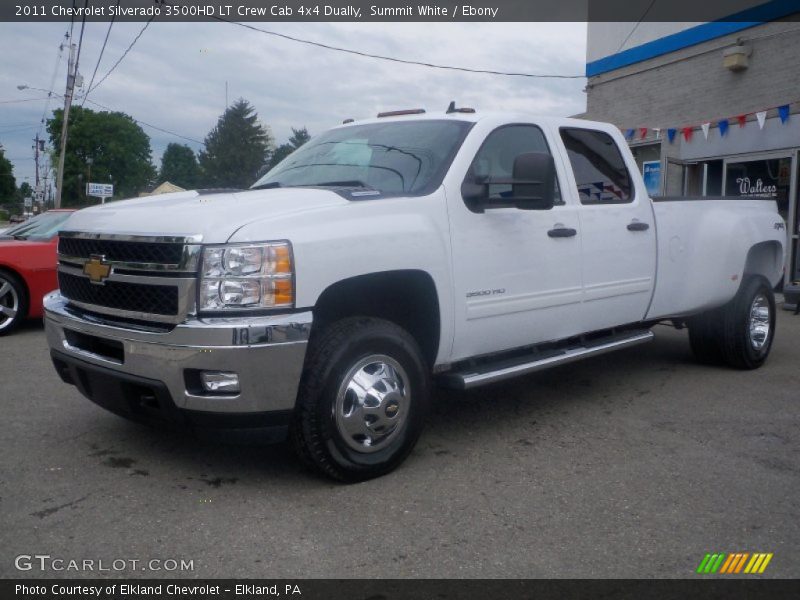 Summit White / Ebony 2011 Chevrolet Silverado 3500HD LT Crew Cab 4x4 Dually