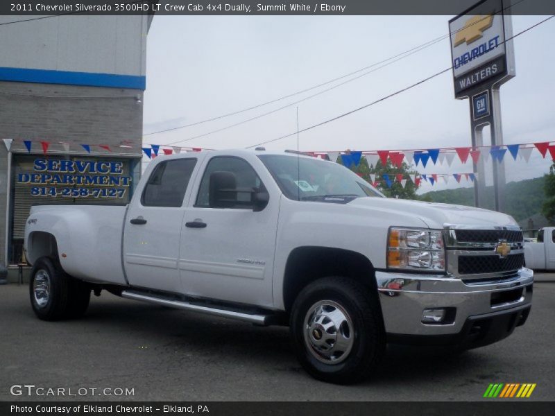 Summit White / Ebony 2011 Chevrolet Silverado 3500HD LT Crew Cab 4x4 Dually