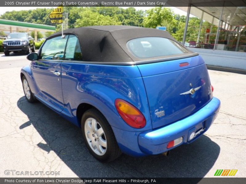 Electric Blue Pearl / Dark Slate Gray 2005 Chrysler PT Cruiser Touring Turbo Convertible