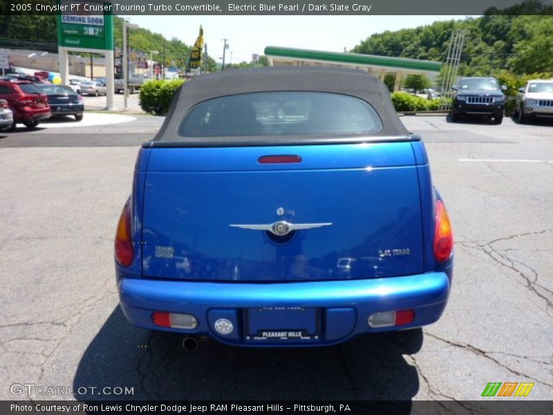 Electric Blue Pearl / Dark Slate Gray 2005 Chrysler PT Cruiser Touring Turbo Convertible