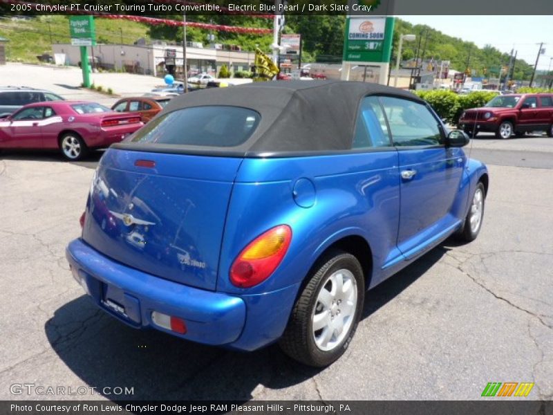 Electric Blue Pearl / Dark Slate Gray 2005 Chrysler PT Cruiser Touring Turbo Convertible