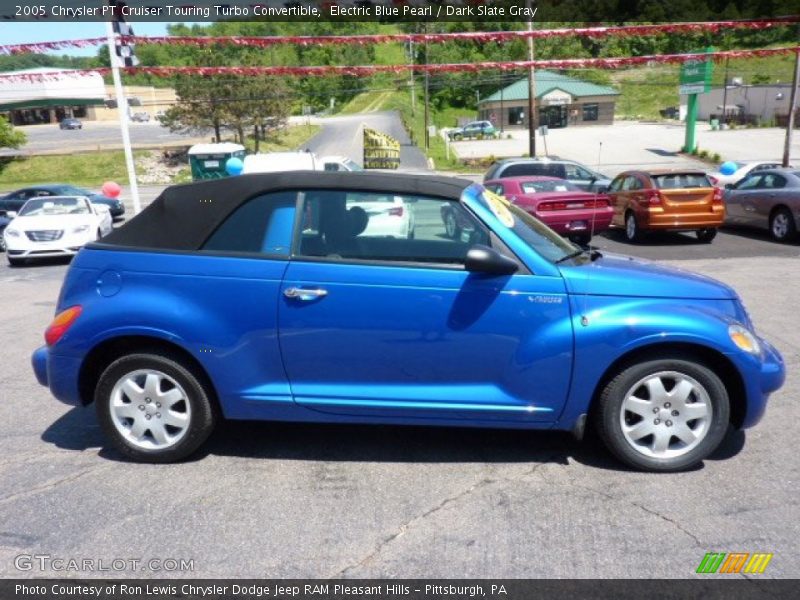 Electric Blue Pearl / Dark Slate Gray 2005 Chrysler PT Cruiser Touring Turbo Convertible