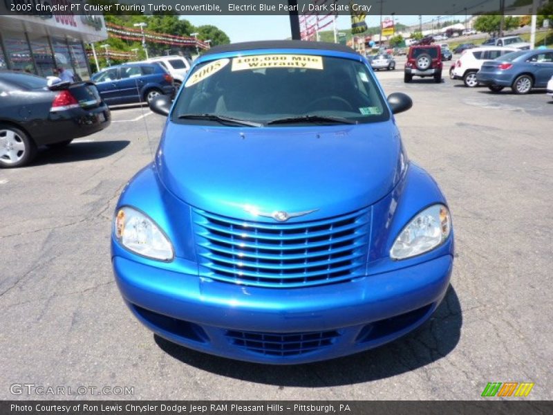 Electric Blue Pearl / Dark Slate Gray 2005 Chrysler PT Cruiser Touring Turbo Convertible