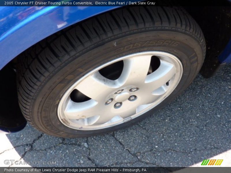 Electric Blue Pearl / Dark Slate Gray 2005 Chrysler PT Cruiser Touring Turbo Convertible