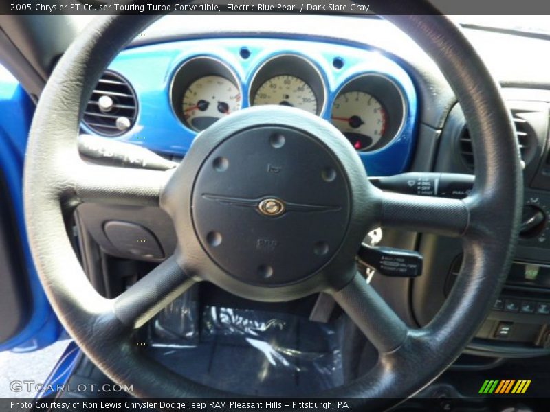 Electric Blue Pearl / Dark Slate Gray 2005 Chrysler PT Cruiser Touring Turbo Convertible