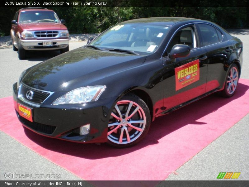 Black Sapphire Pearl / Sterling Gray 2008 Lexus IS 350