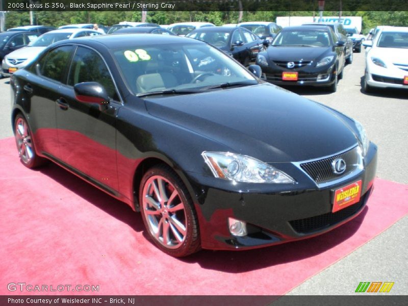 Black Sapphire Pearl / Sterling Gray 2008 Lexus IS 350