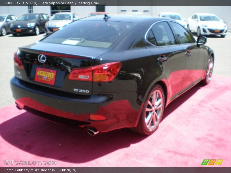 Black Sapphire Pearl / Sterling Gray 2008 Lexus IS 350