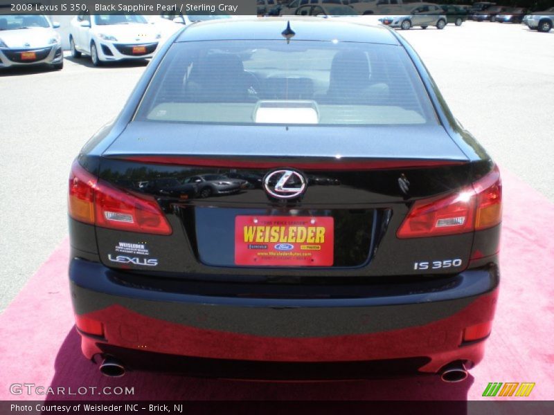 Black Sapphire Pearl / Sterling Gray 2008 Lexus IS 350