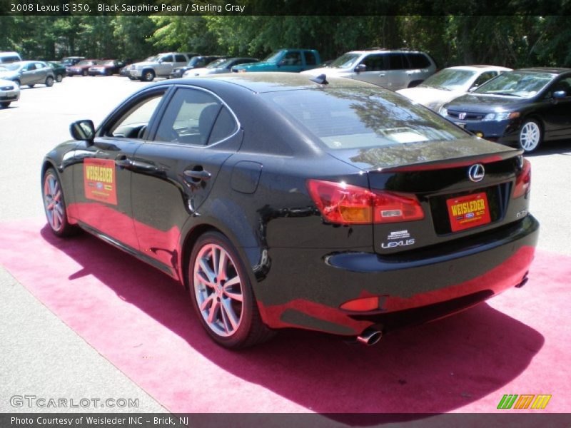 Black Sapphire Pearl / Sterling Gray 2008 Lexus IS 350