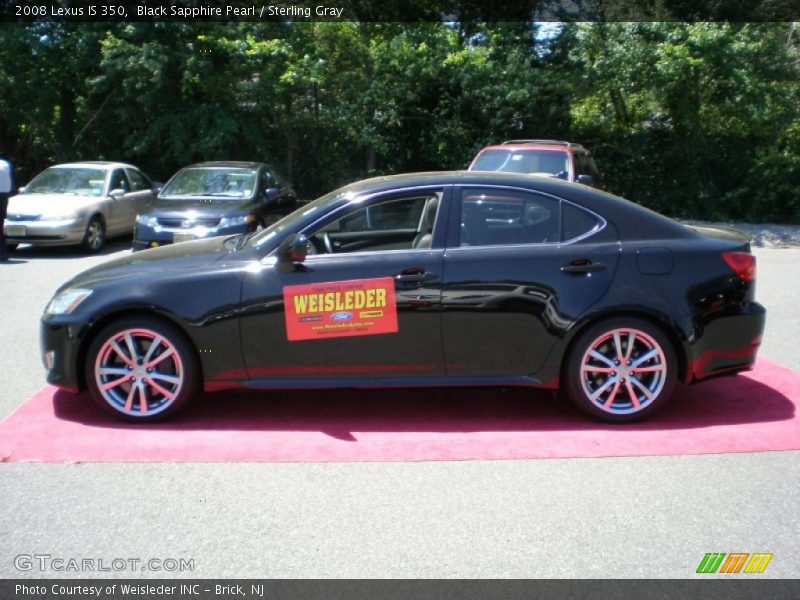 Black Sapphire Pearl / Sterling Gray 2008 Lexus IS 350