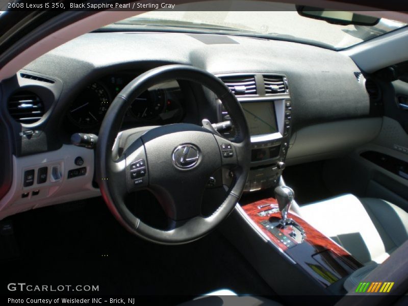 Black Sapphire Pearl / Sterling Gray 2008 Lexus IS 350