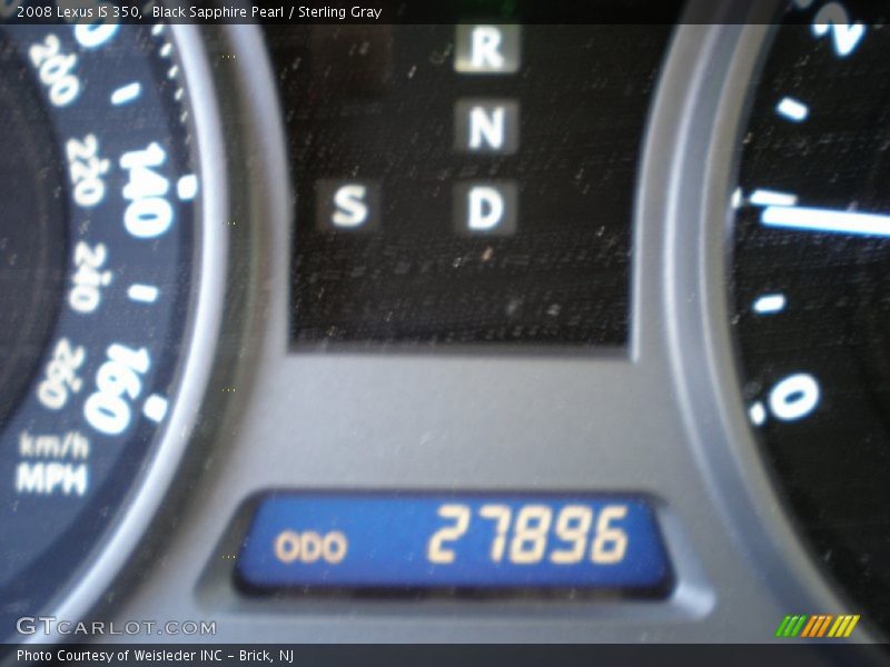 Black Sapphire Pearl / Sterling Gray 2008 Lexus IS 350
